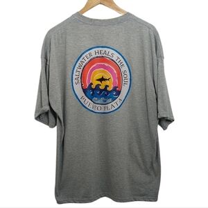 Saltwater Heals The Soul Adult Size 2XL Shirt Top Tee Gray Puerto Plata Vacation